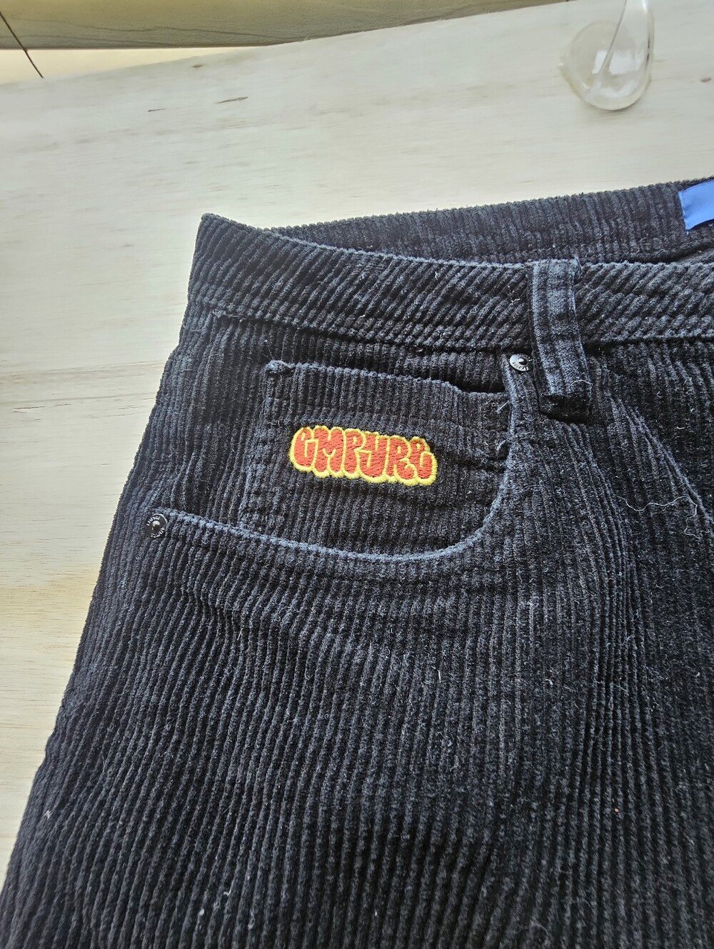 Empyre Corduroy Pants Men's Size 33 Black Loose Fit Vintage Skate Style - Picture 3 of 9